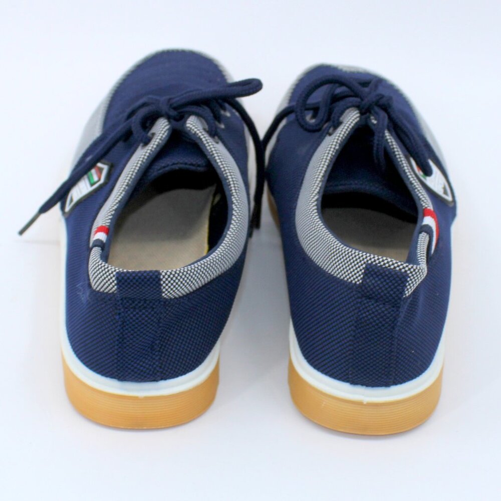 Fashion Sport Custom Pattern Blue Gray Canvas Shoes Lace Up NWOT - Picture 5 of 8